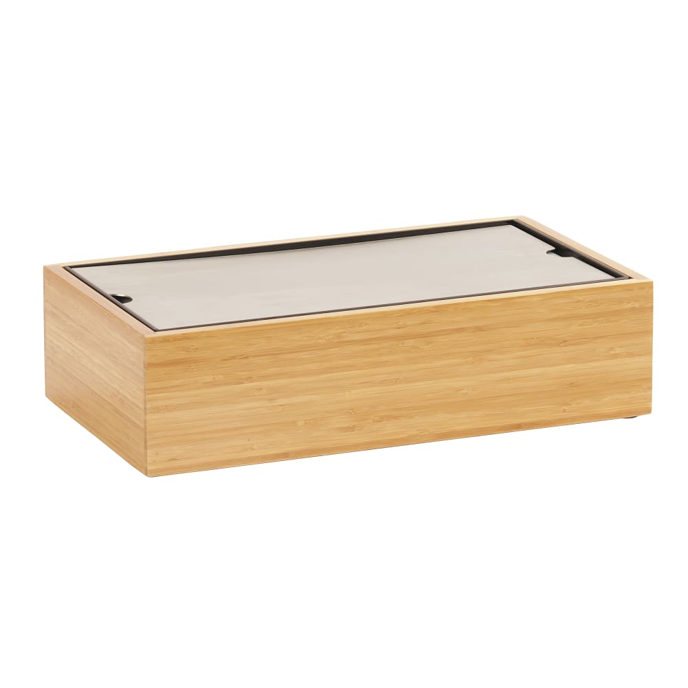 151-22072460 Rectangular Cooling Tub - 17 3/4" x 9 1/2" x 4 3/4"H, Bamboo