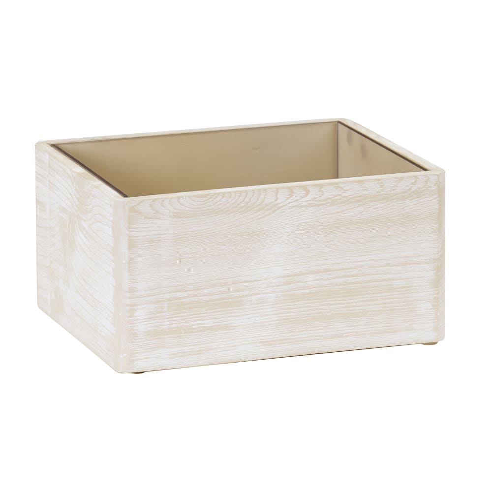 151-2242110113 Rectangular Ice Housing - 12" x 10" x 6 1/2"H, Pine Wood, White-Was...
