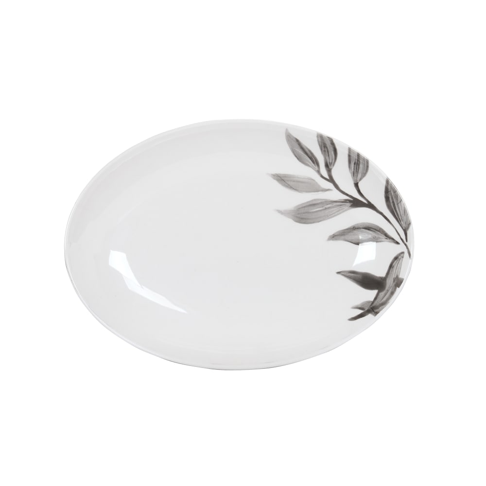 151-2235211118 10 3/4" x 7 3/4" Oval Pacifica Platter - Melamine, Black