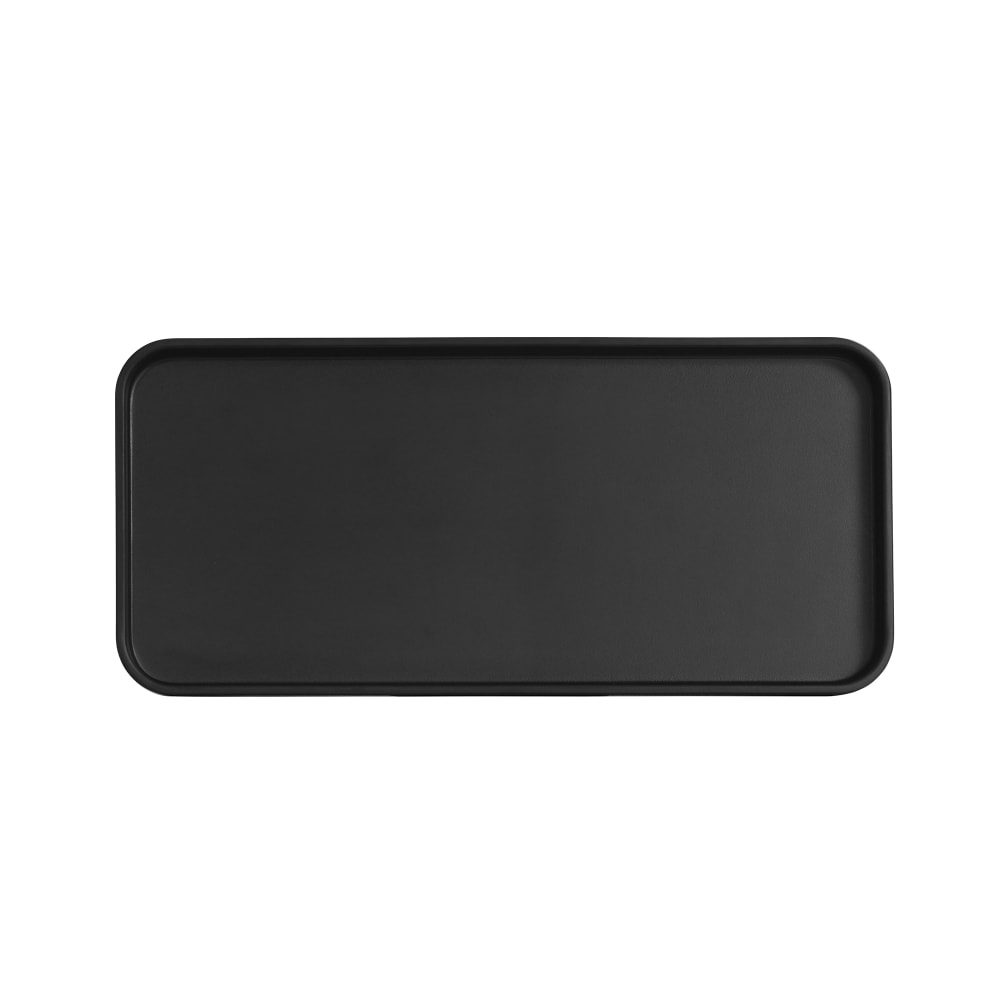 151-2202561313 Rectangular Melamine Dinner Plate - 13" x 6", Black