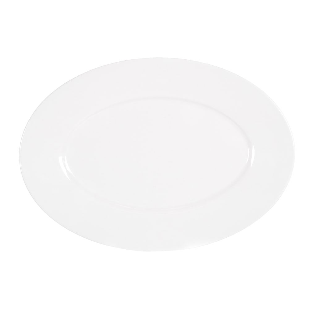 151-224607915 9 3/4" x 7 1/4" Oval Platter - Melamine, White