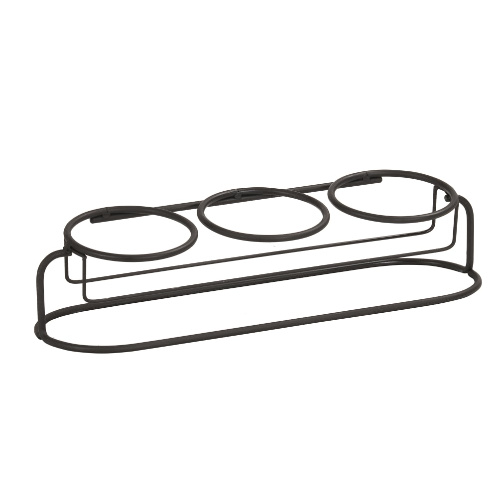 151-226021613 Rectangular 3 Compartment Condiment Jar Display - Clear/Black