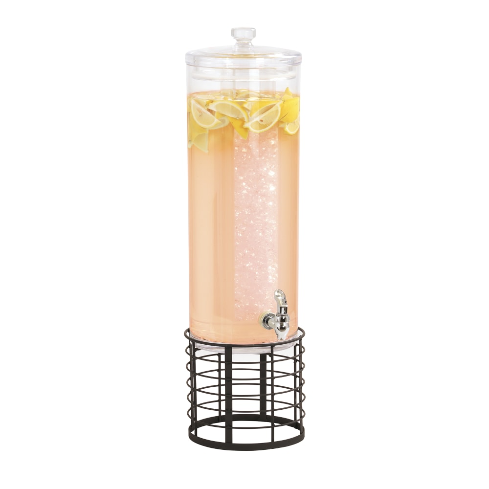 151-22603313 3 gal Beverage Dispenser w/ Ice Chamber - Polycarbonate Container, Black Wire Base
