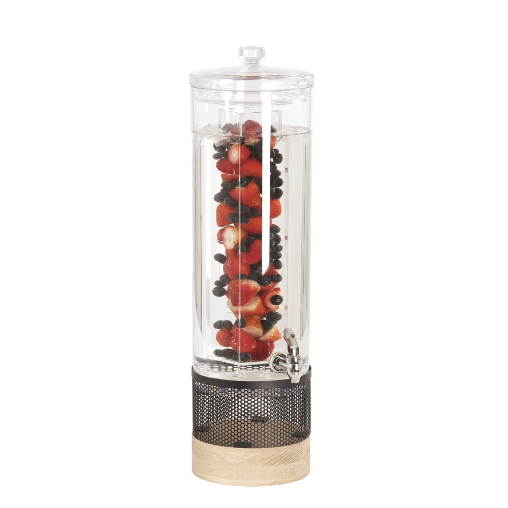151-229113INF115 3 gal Beverage Dispenser w/ Infusion Chamber - Polycarbonate Container, White Oa...