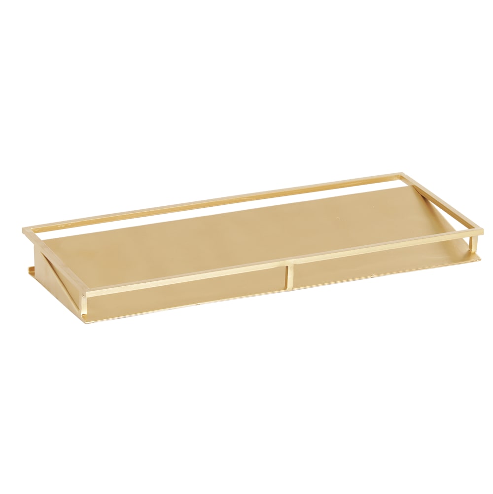 151-226215116 Rectangular 3 Compartment Condiment Jar Display - Clear/Gold