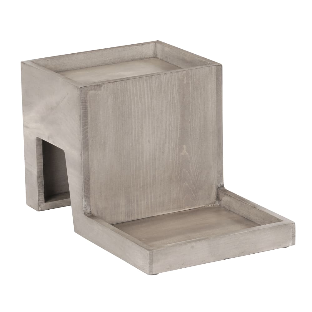 151-22706110 2 Tier Display Stand - 16" x 10" x 9 1/2"H, Pine Wood, Gray-Washed