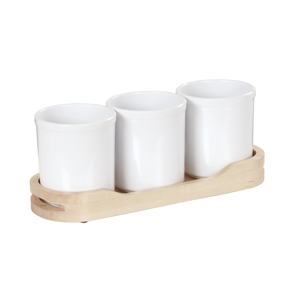 151-36473271 Condiment Organizer w/ (3) Bins - Blonde