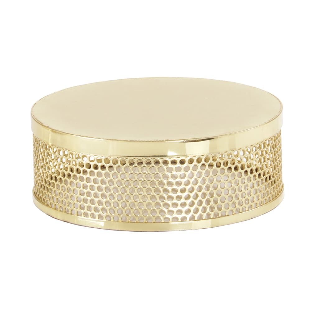 151-229163116 7 1/2" Round Riser - 3"H, Metal, Gold