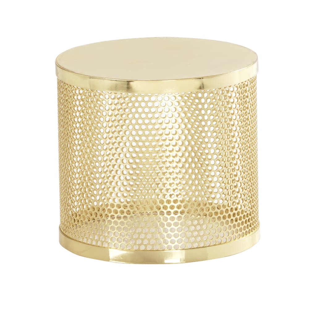 151-229167116 7 1/2" Round Riser - 7"H, Metal, Gold