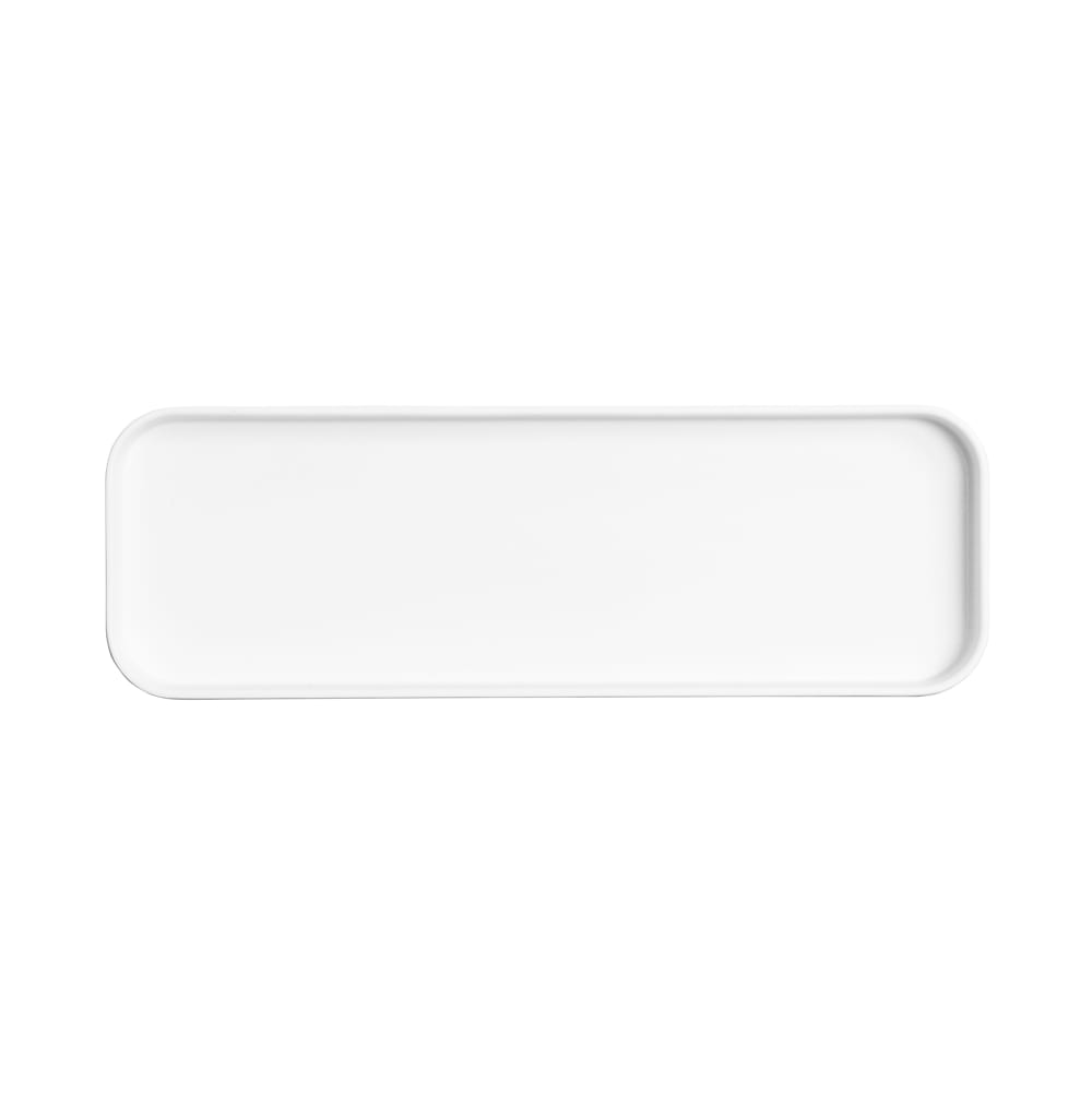 151-2202541215 Rectangular Melamine Dinner Plate - 13" x 4", White