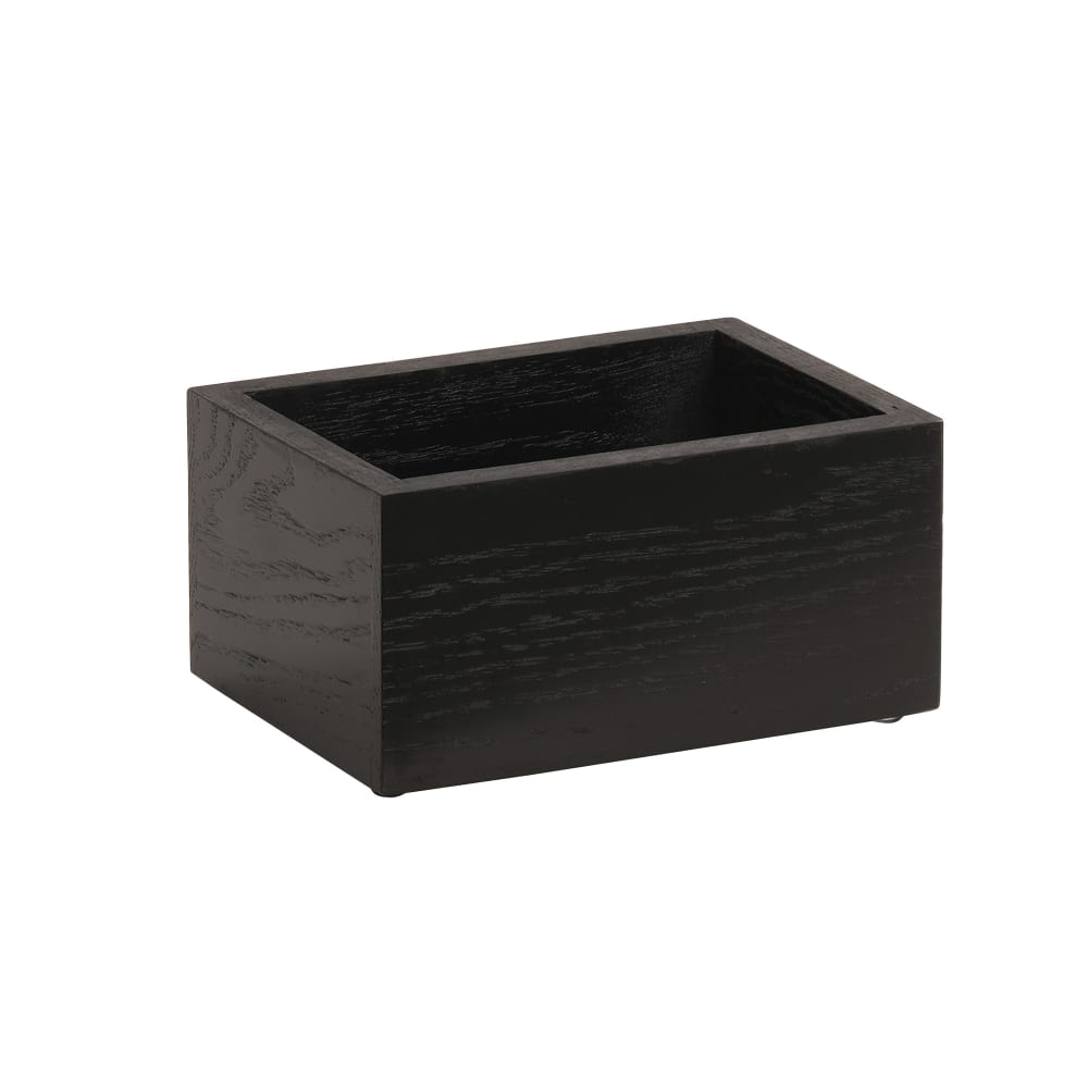 151-382987 Rectangular Condiment Caddy - 7 1/4" x 5 1/4" x 11"H, Wood, Black