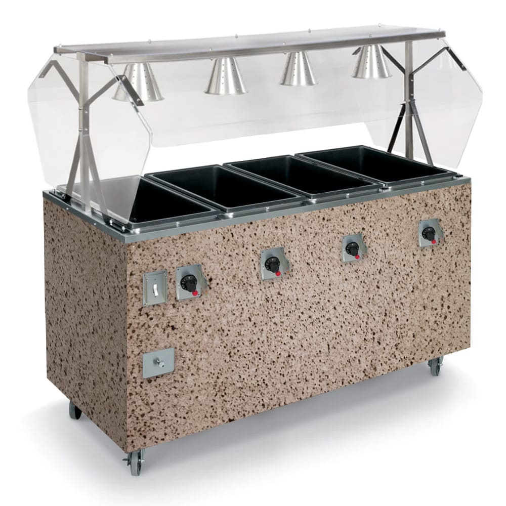 175-38738 60" Affordable Portable™ Cold Food Bar - (4) Pan Capacity, Floor Model, Granite