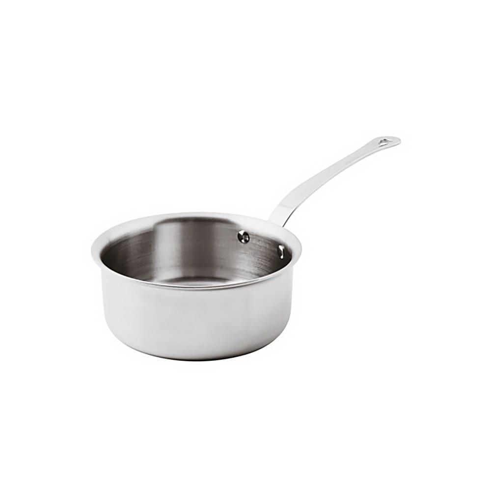 095-1220618 2 qt Aluminum/Stainless Steel Sauce Pot - 7 1/8" x 3 3/8"