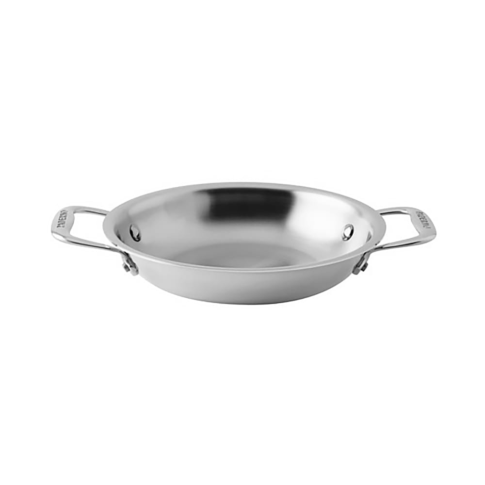 095-1221516 17 oz Aluminum/Stainless Steel Mini Gratin Ramekin, Silver