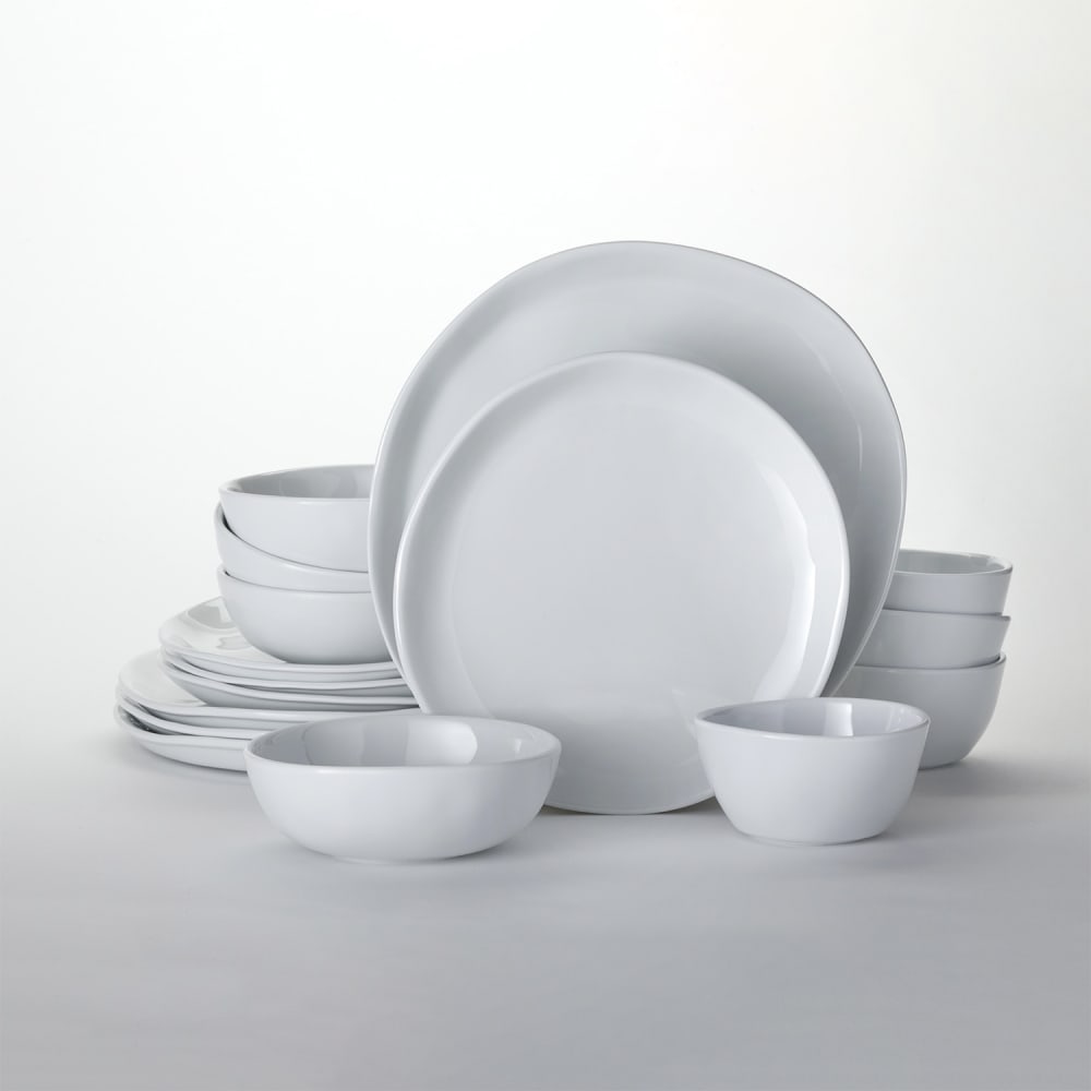 166-CDS16CL 16 Piece Melamine Dinnerware Set, Cloud