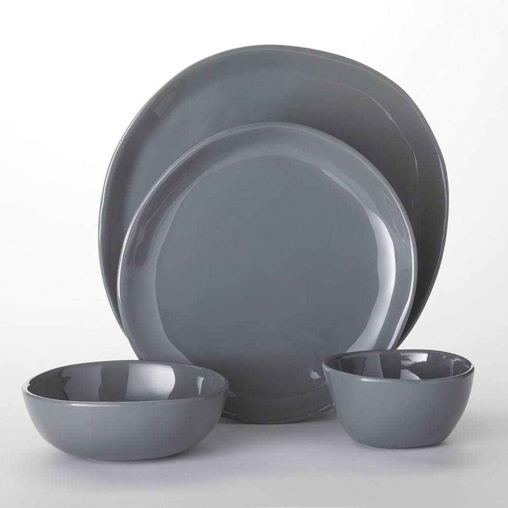 166-CIPSST 4 Piece Melamine Individual Place Setting, Storm