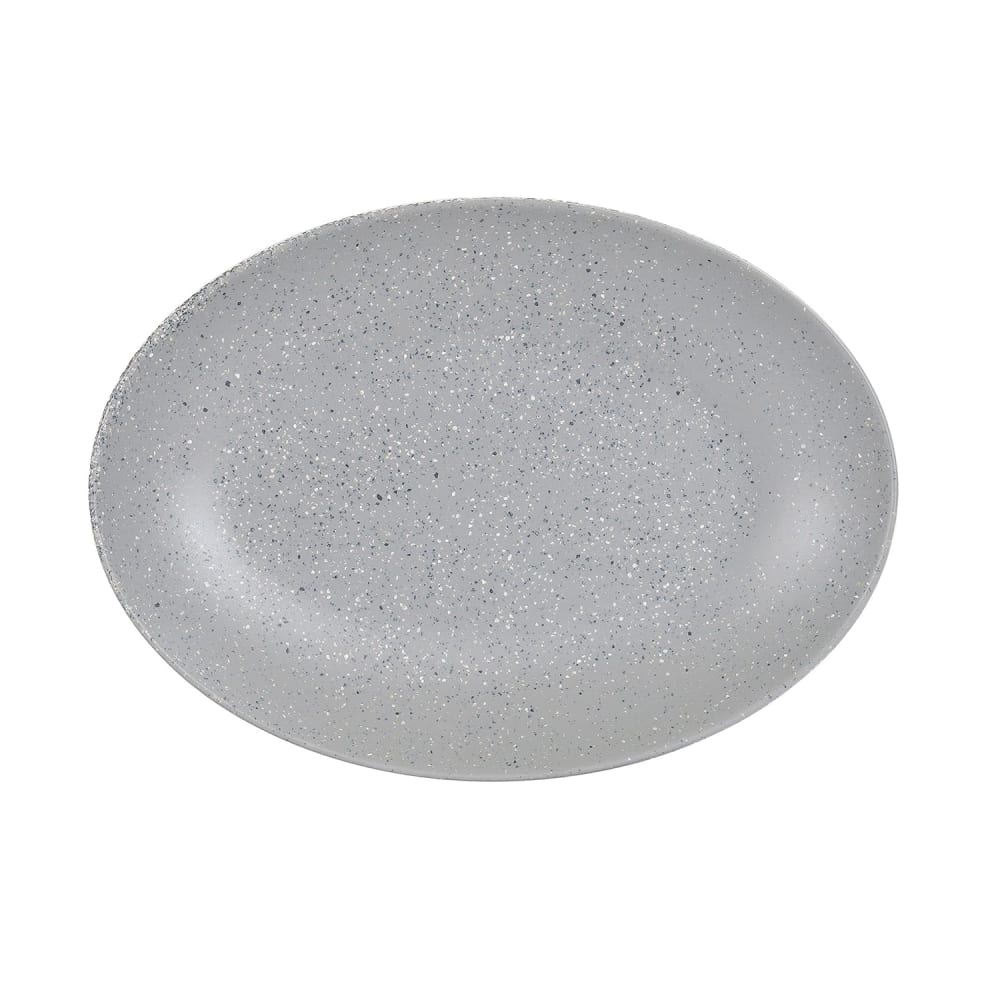 151-2239111121 10 3/4" x 7 3/4" Oval Coronado Platter - Melamine, Gray