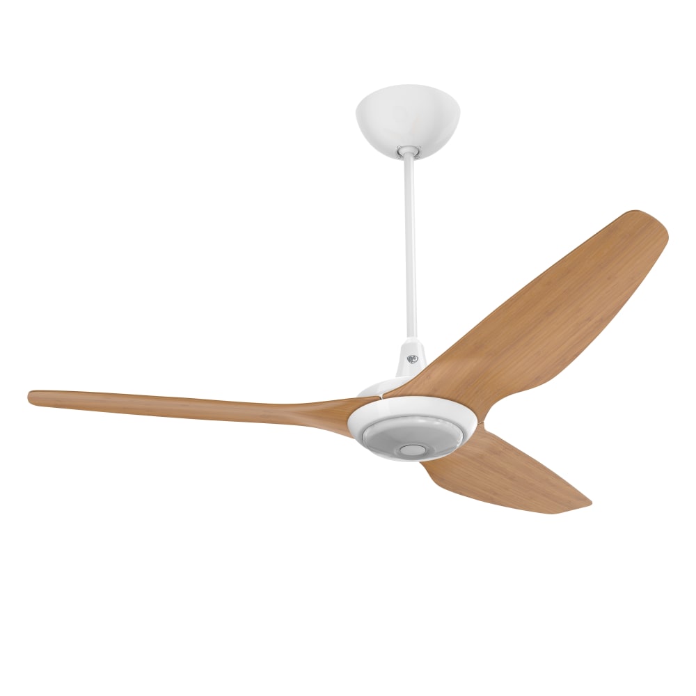 541-HK60UN20LDWHCAR 60" Haiku Ceiling Fan Kit w/ 20" Downrod, Caramel Bamboo/White Moto...