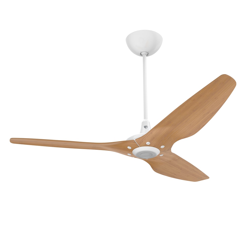 541-HK60UN20UPWCA 60" Haiku Ceiling Fan Kit w/ 20" Downrod, Caramel Bamboo/White Motor
