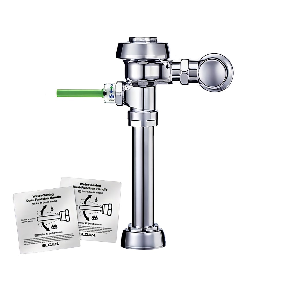 Sloan 3720000 Uppercut® Exposed Manual Flush Valve for Water Closet Flushometer - 1.6/1.1 gpf, 11 1/2" Rough-In