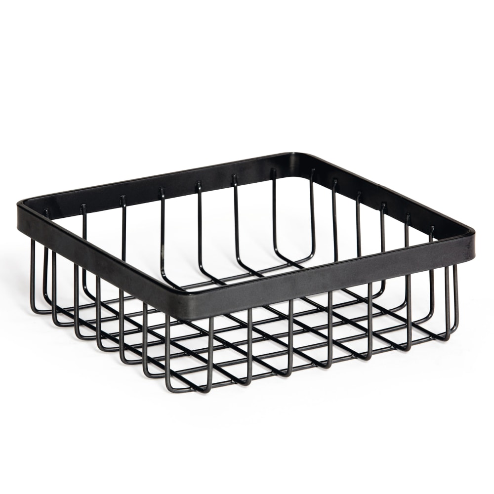 284-WB662MG 6" Square Wire Basket - Iron, Metal Gray