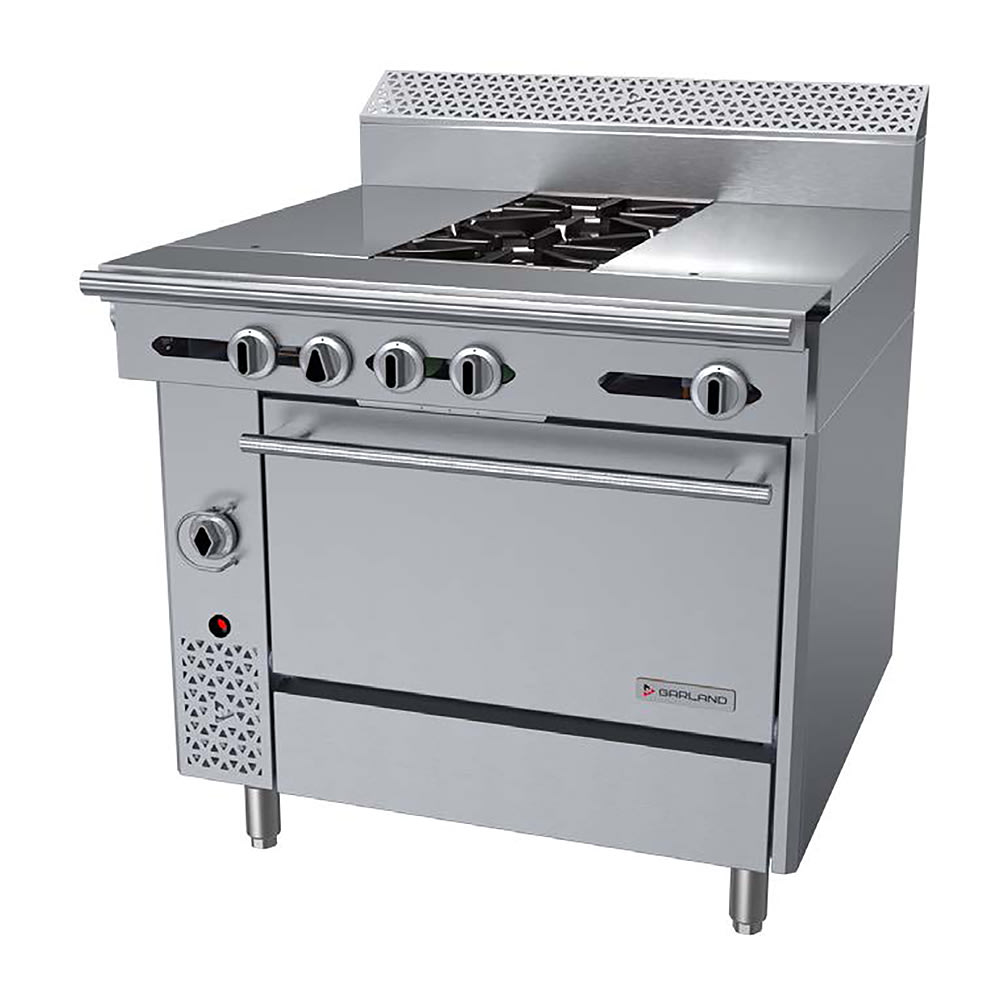 451-C3612RLP 36" 2 Burner Gas Range w/ (2) Hot Tops & Standard Oven, Liquid Propane