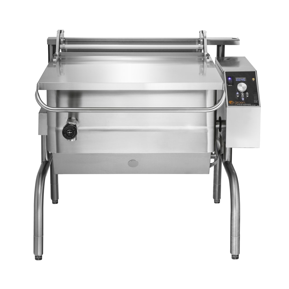167-BPP30GALP 30 gal. Tilt Skillet - Open Leg Base, Polished Pan, Measurement Marks, Liquid Propa...