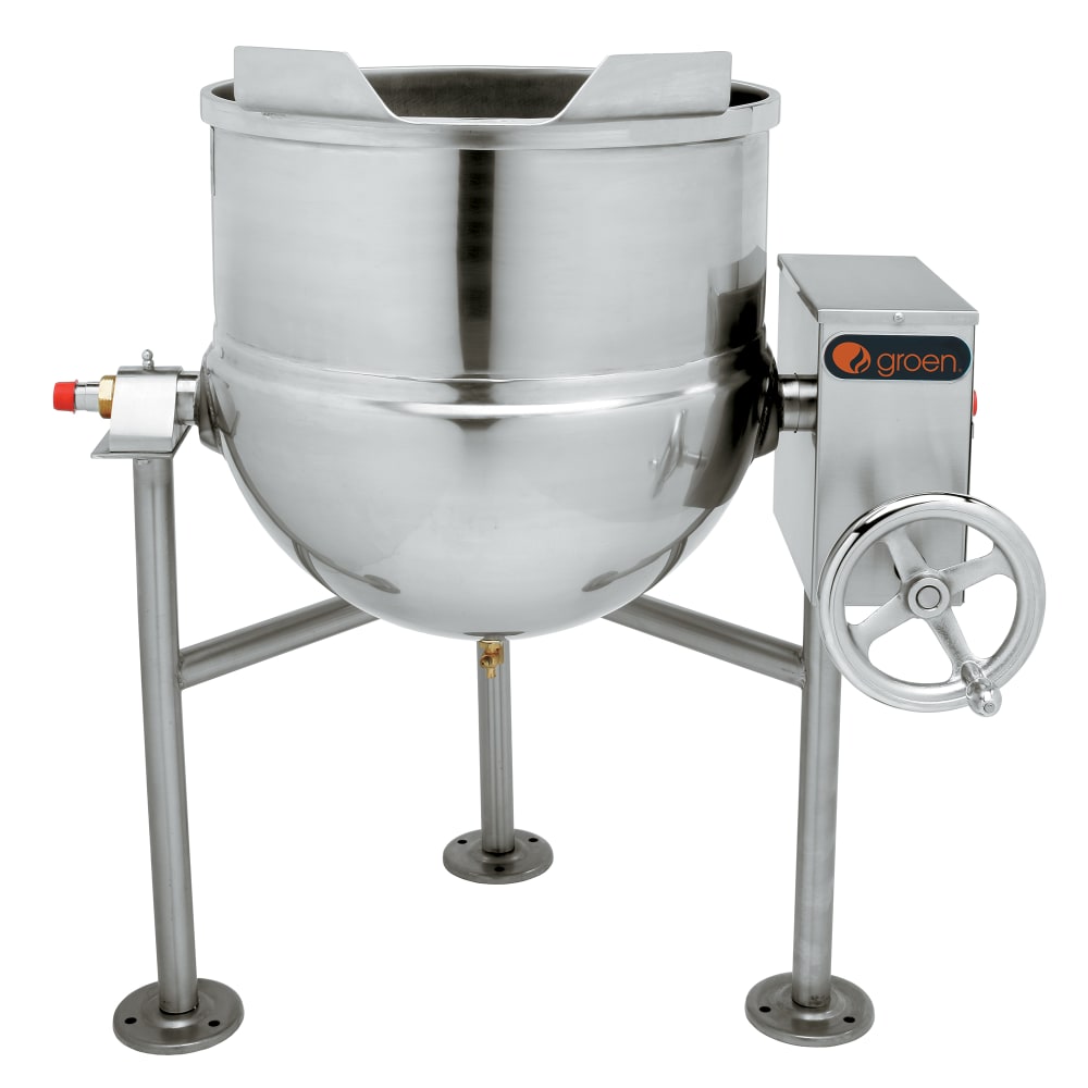 Groen DL40 40 gal Steam Kettle Manual Tilt, 2/3 Jacket, Direct Steam