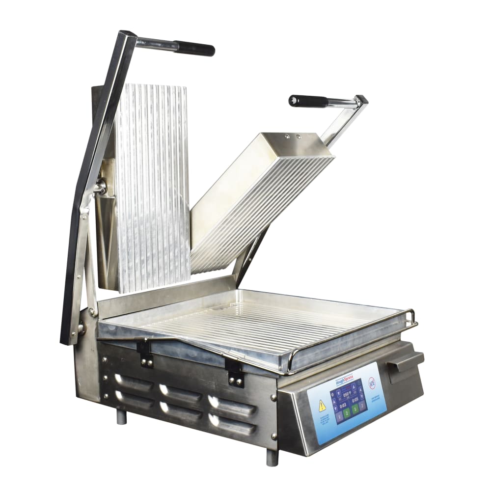DoughXpress DXP-PS-157 Double Commercial Panini Press w/ Aluminum Grooved Plates, 208v
