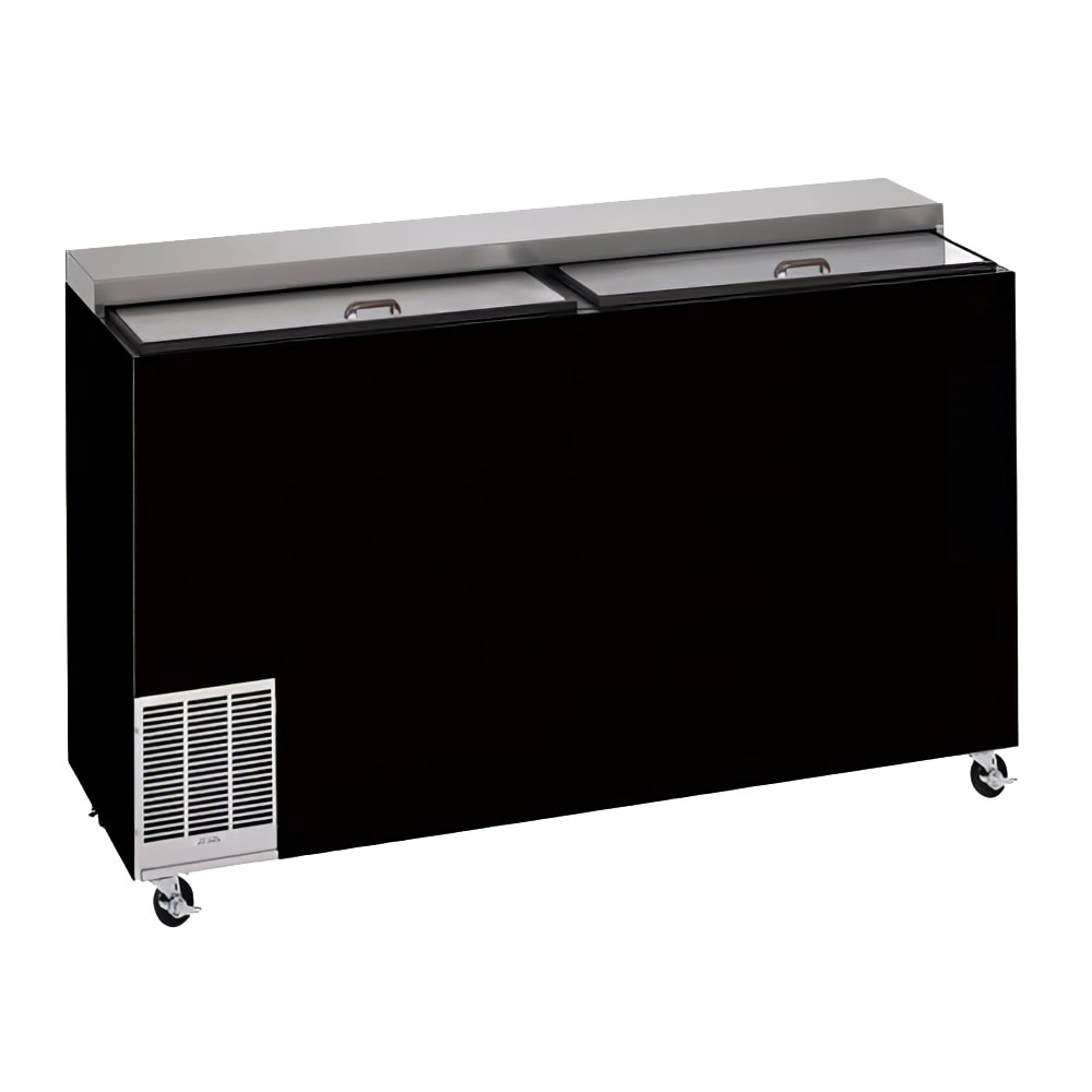 199-BC48RTBSSTK 48" Forced Air Bottle Cooler - Holds (206) 12 oz Bottles, Black, 115v