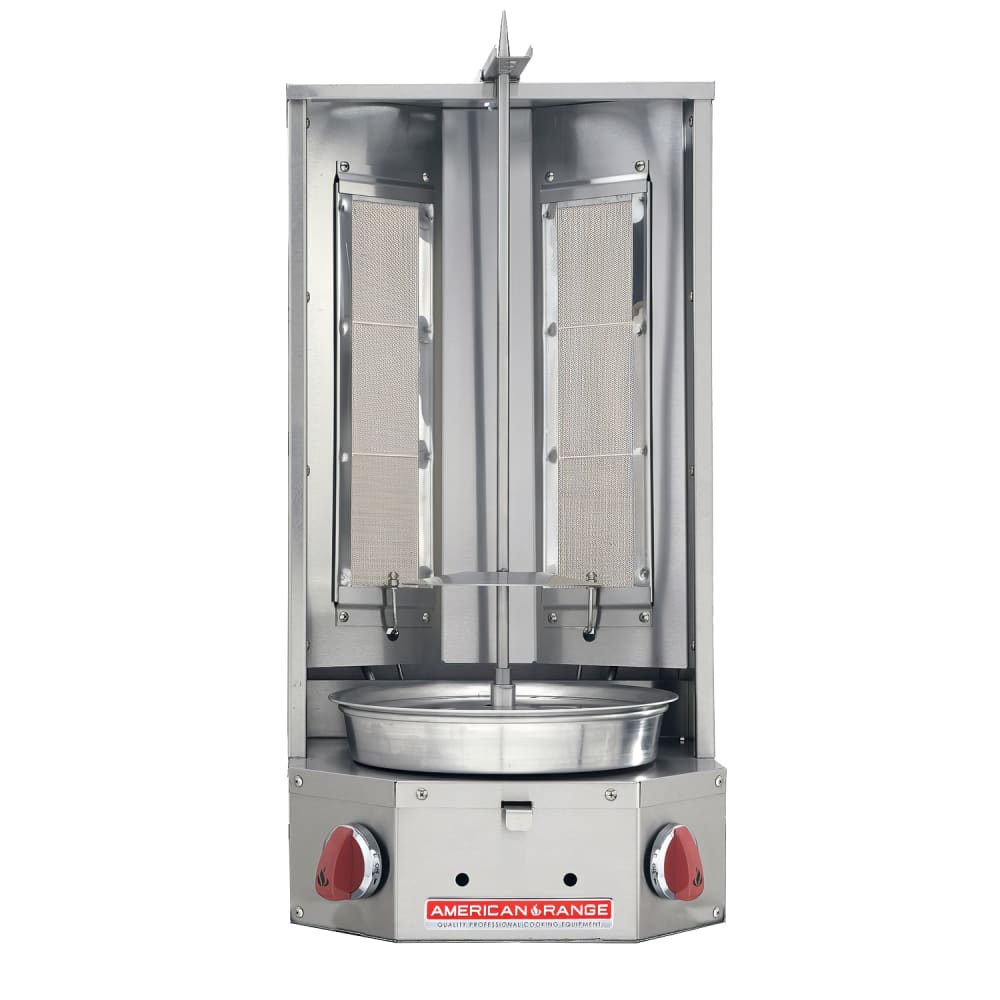 386-AVB2LP Gas Gyro Machine w/ 70 lb Capacity - (2) Burners, Stainless Steel, Liquid Propane