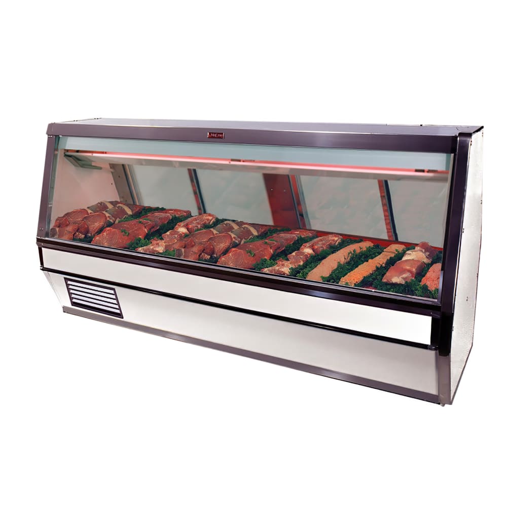 Howard-McCray SC-CMS40E-4-LED 52 1/2" Full Service Red Meat Case w/ Straight Glass - (2) Levels, 115v