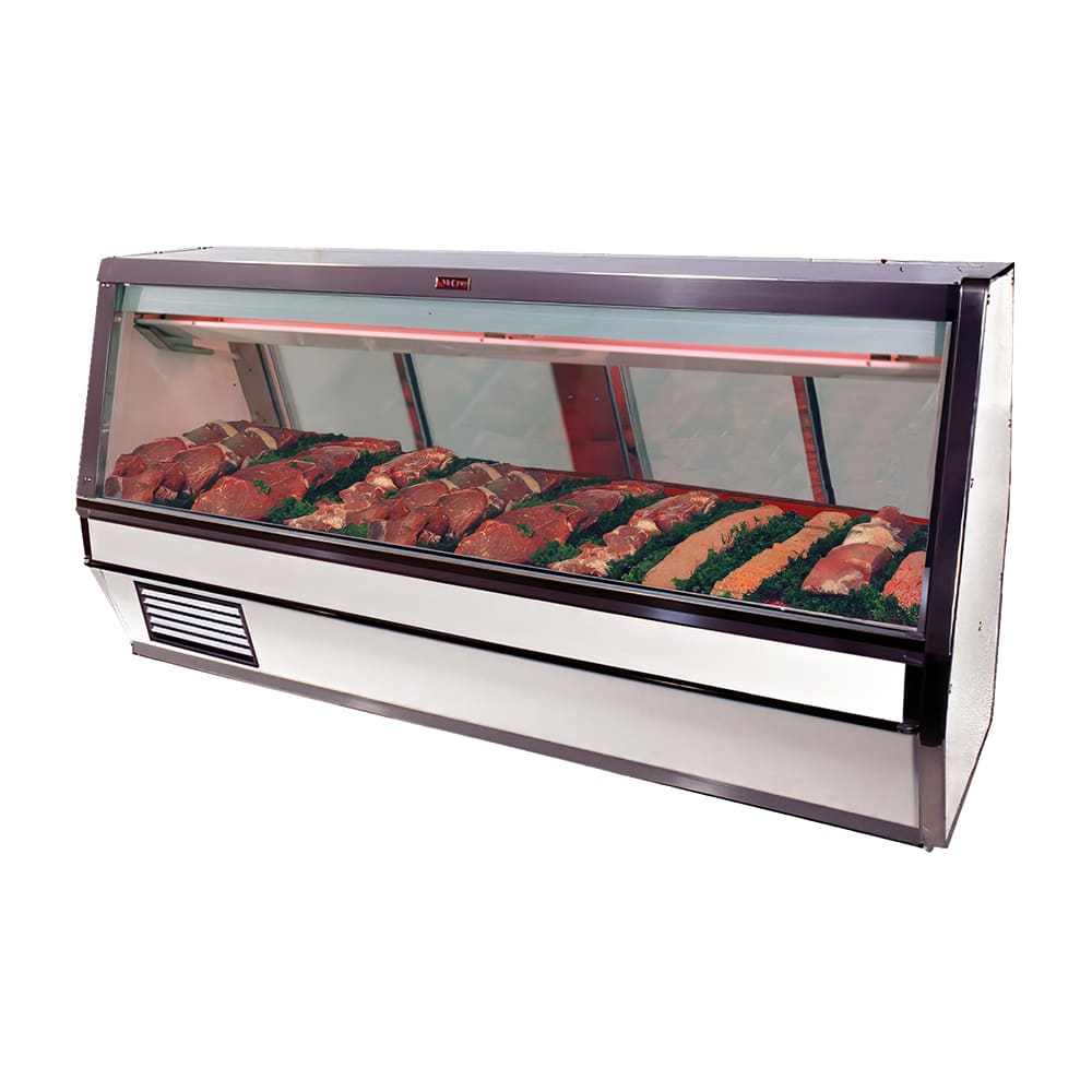 Howard-McCray SC-CMS40E-4-S-LED 52 1/2" Full Service Red Meat Case w/ Straight Glass - (2) Levels, 115v