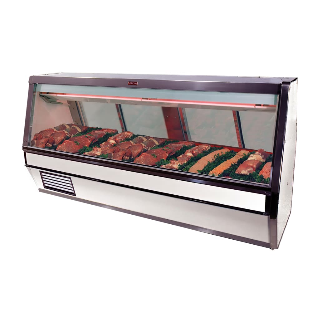 Howard-McCray SC-CMS40E-6-LED 75 1/2" Full Service Red Meat Case w/ Straight Glass - (3) Levels, 115v