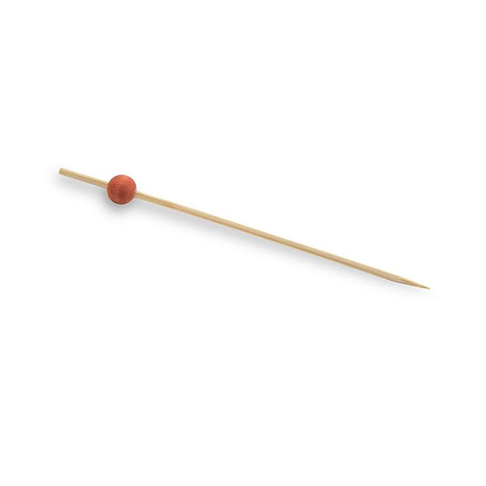 872-AST014ORB83 4 1/2" Bamboo Ball Pick, Orange