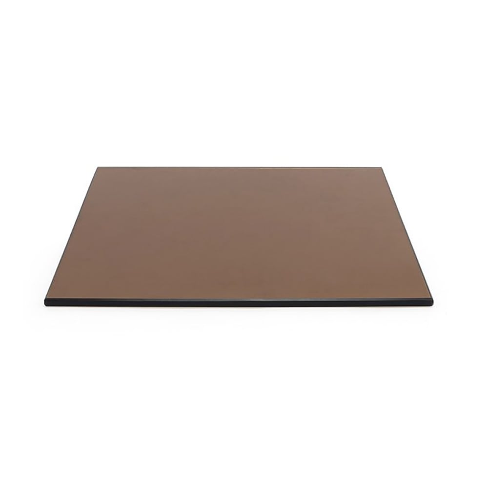 872-BHO057BZG20 Square B³ Buffet Building Blocks® Buffet Board - 14" x 14", Glass, Ambe...