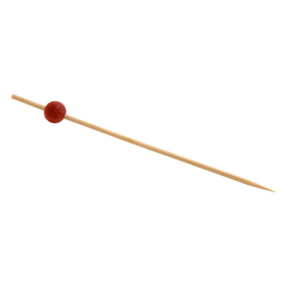 872-AST014RDB83 4 1/2" Bamboo Ball Pick, Red