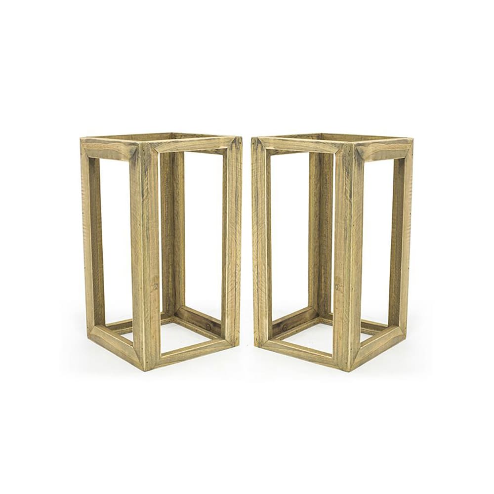 Front of the House 2 Piece Square Rustic Wood™ Display Riser - Wood ...