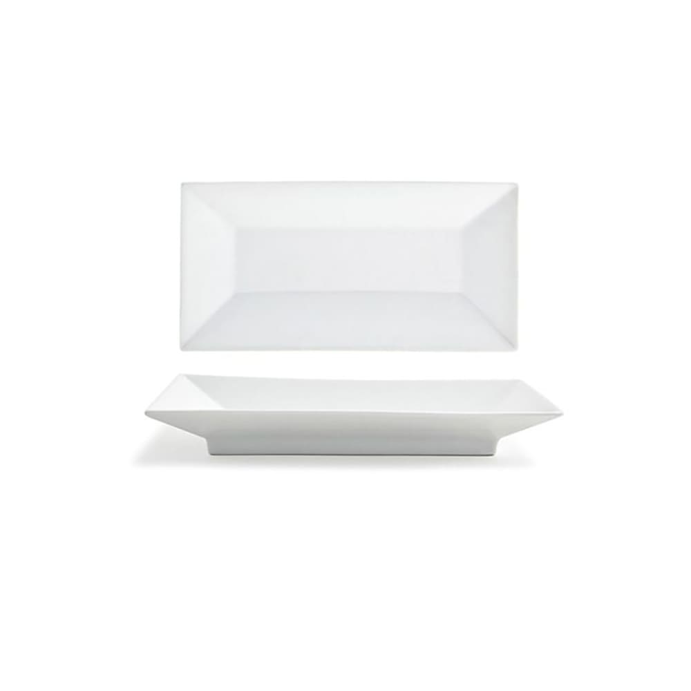 872-DAP012WHP22 Rectangular Kyoto™ Plate - 9 1/4" x 4 3/4", Porcelain, White
