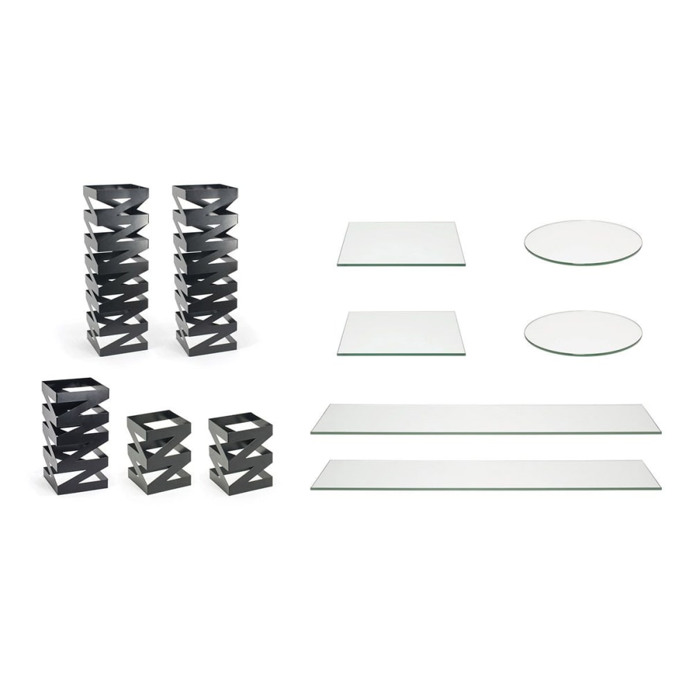 Front of the House BST019MUM28 11 Piece B³ Buffet Building Blocks® Riser Set Glass/ Matte