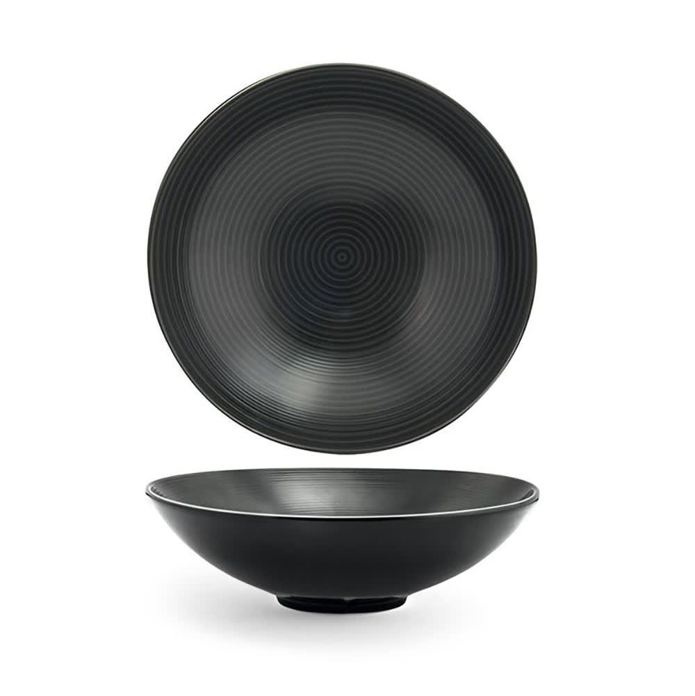 872-DBO007BKP22 40 oz Round Spiral® Bowl - Porcelain, Ink