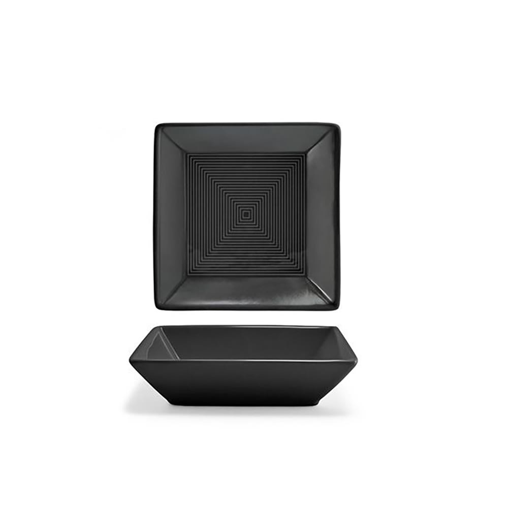 872-DBO008BKP23 10 oz Square Spiral® Bowl - Porcelain, Ink