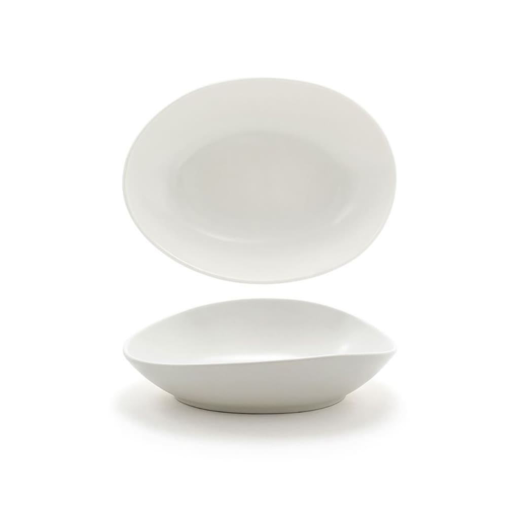 872-DBO147BEP21 15 oz Oval Tides™ Bowl - Porcelain, Scallop