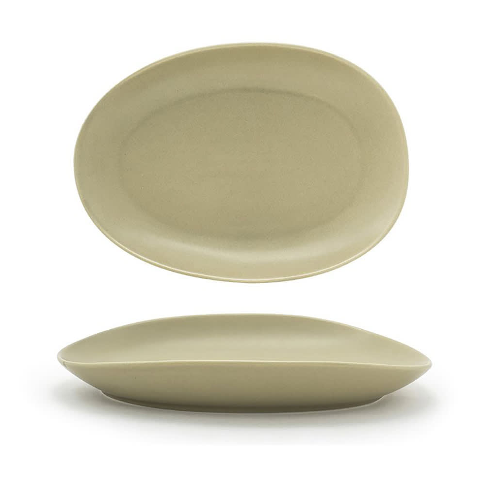872-DDP063GRP21 Oval Tides™ Plate - 10" x 7", Porcelain, Sea Grass