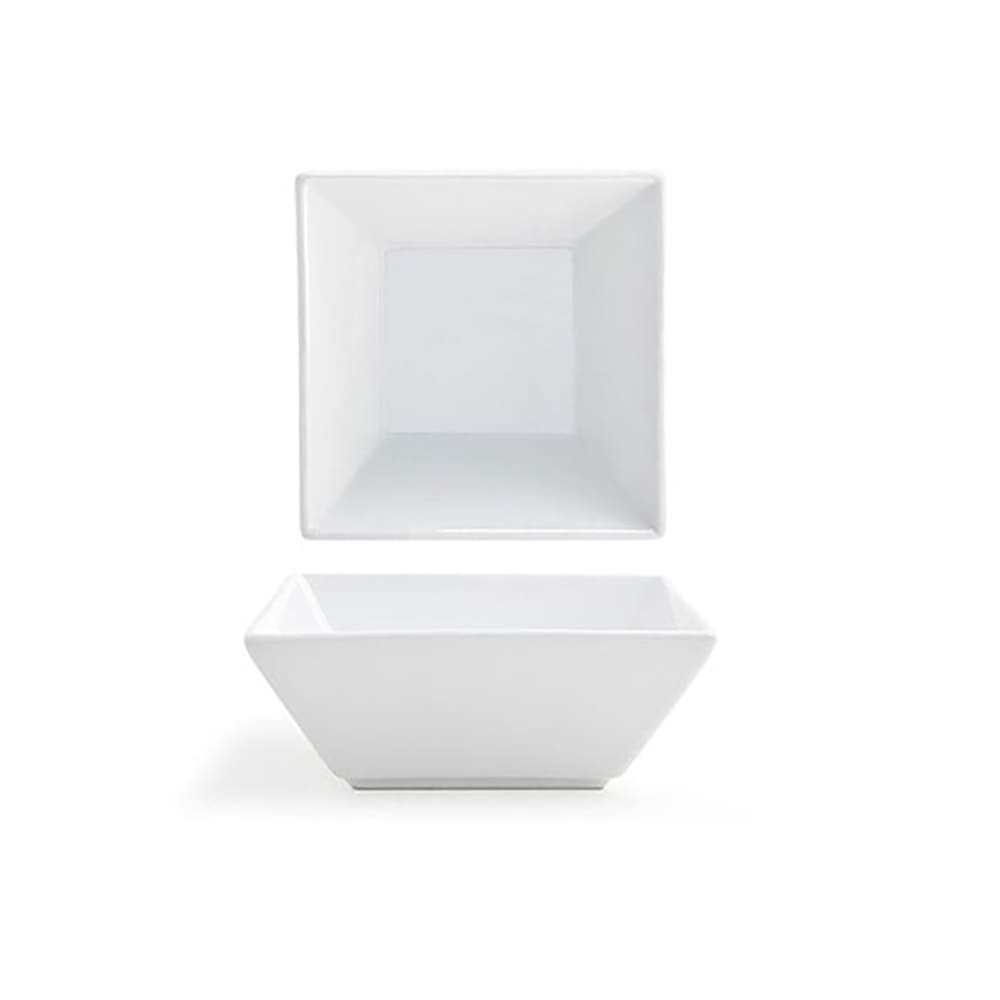872-DBO152WHP23 10 oz Square Kyoto™ Bowl - 4 1/2" x 4 1/2", Porcelain, White