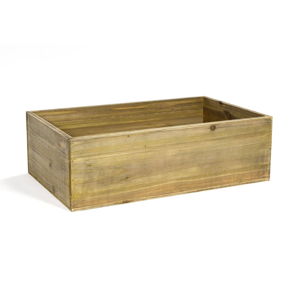 872-BHO143NAW20 Rectangular Ice Housing - 20 3/4" x 12 3/4" x 6 1/2", Rustic Wood