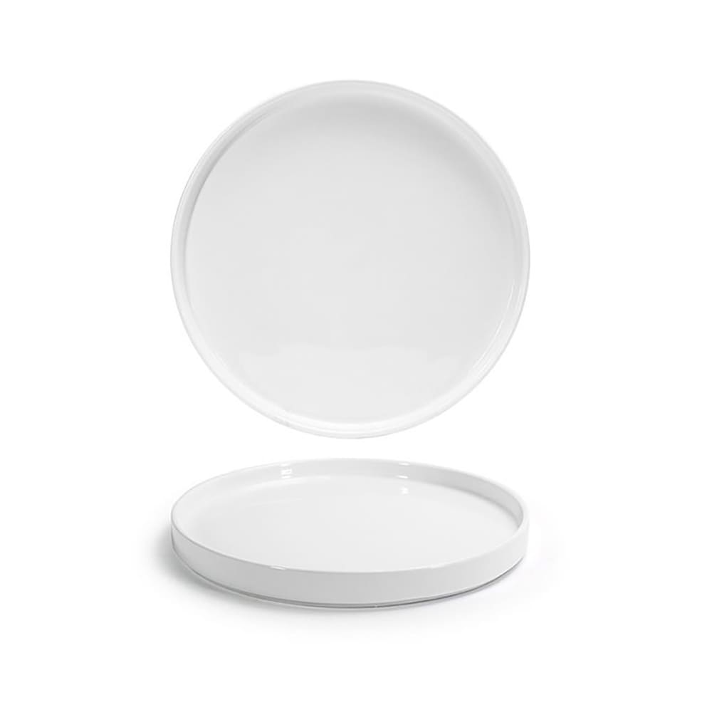 872-DDP076WHP22 9" Round Soho Plate - Porcelain, White