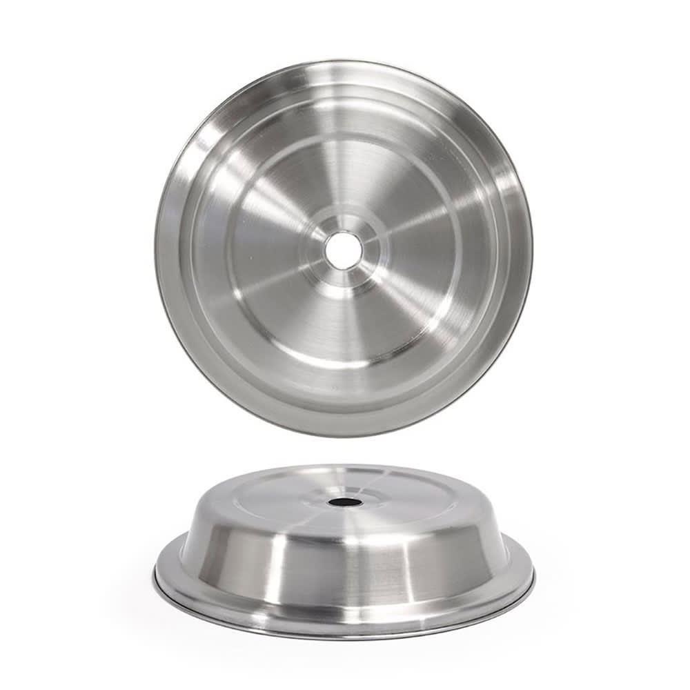 872-DCV003BSS23 10 5/8" Round Plate Cover - 2 1/4"H, Stainless Steel w/ Brushed Finish
