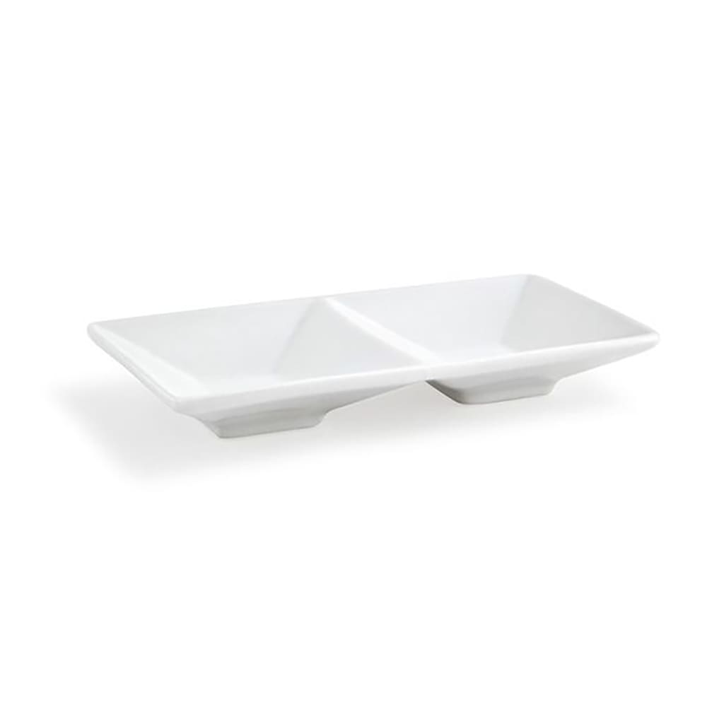 872-DSD015WHP23 2 oz Kyoto™ Dish w/ 2 Compartments- Porcelain, White