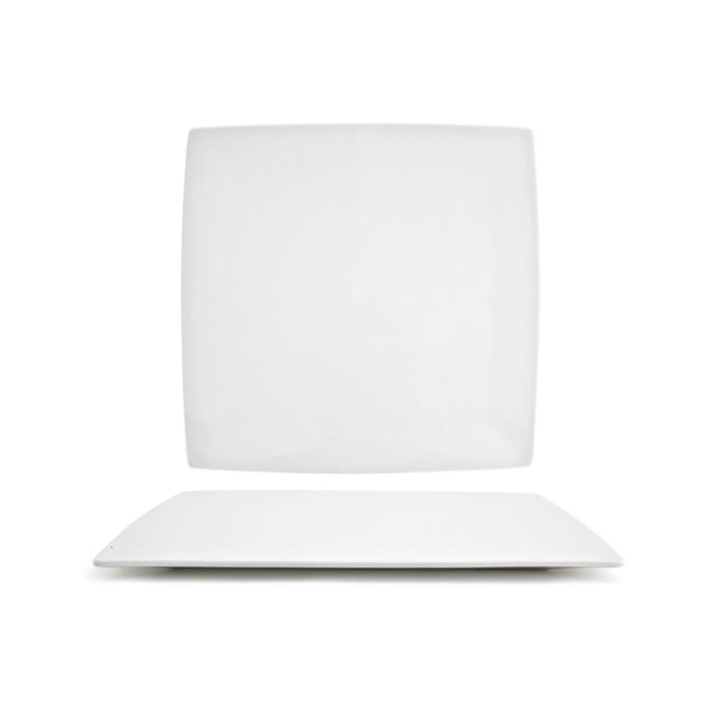872-DOS017WHP21 12 1/2" Square Canvas® Plate - Porcelain, White